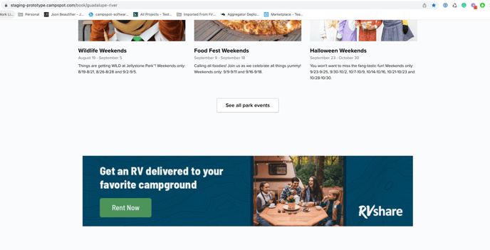 Accelerator Consumer home page RV share banner