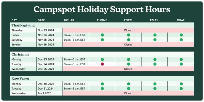 HolidaySupportHours