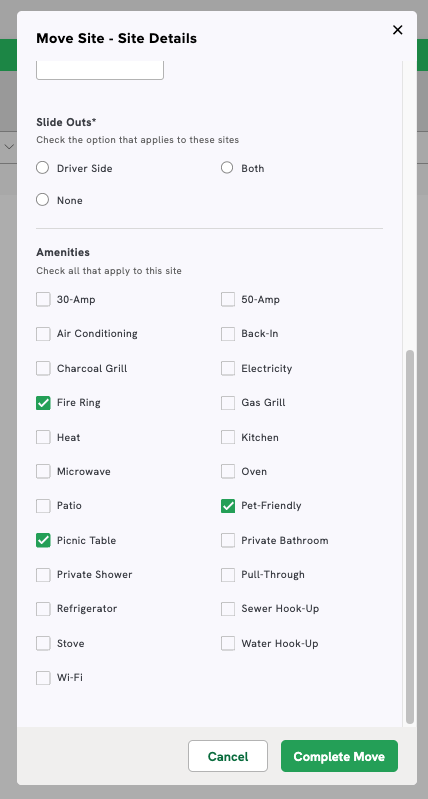 Move Site to Different Category Site Type 2