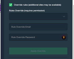 Override Creds _ Edit Booking