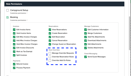 Override Rules - User Management