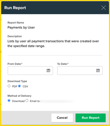 Payments by User