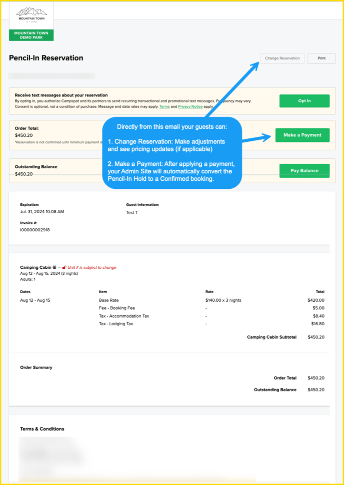 Pencil-In Hold Online