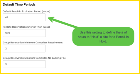 Pencil-In Hold _ Setup Hours