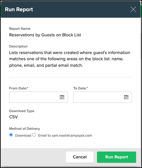 Reservations by Guests on Block List
