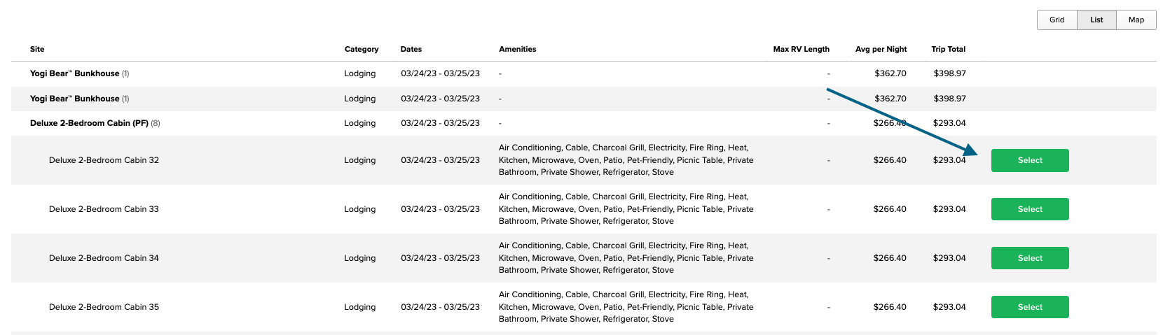 How To: Use List View to make a Booking